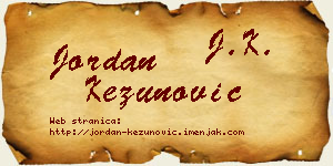 Jordan Kezunović vizit kartica